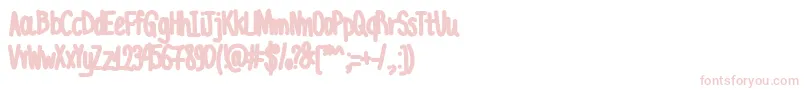 AcChubbyUnicode Font – Pink Fonts on White Background