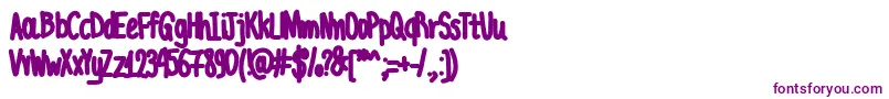 Police AcChubbyUnicode – polices violettes