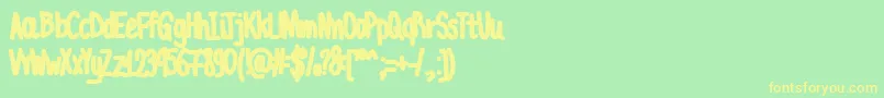AcChubbyUnicode Font – Yellow Fonts on Green Background