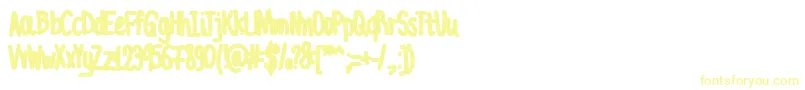 AcChubbyUnicode Font – Yellow Fonts on White Background
