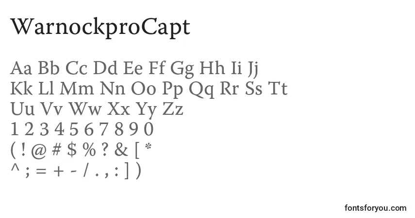 A fonte WarnockproCapt – alfabeto, números, caracteres especiais