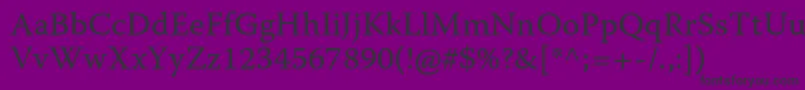 WarnockproCapt Font – Black Fonts on Purple Background