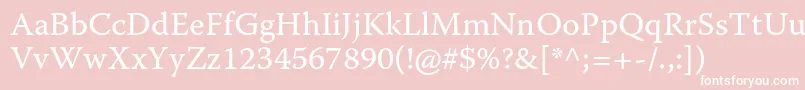WarnockproCapt Font – White Fonts on Pink Background