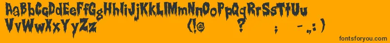 Creepsville Font – Black Fonts on Orange Background