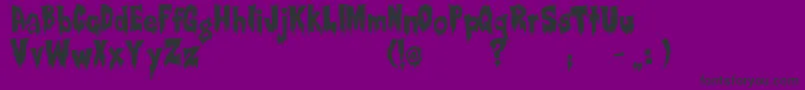 Creepsville Font – Black Fonts on Purple Background