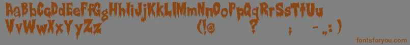 Creepsville Font – Brown Fonts on Gray Background