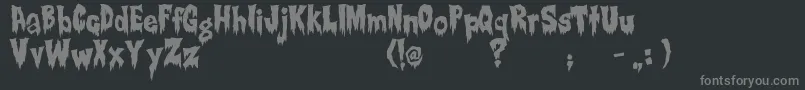 フォントCreepsville – 黒い背景に灰色の文字