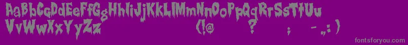 Creepsville-Schriftart – Graue Schriften auf violettem Hintergrund