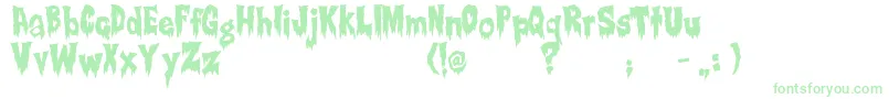 Creepsville Font – Green Fonts on White Background