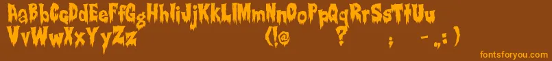 Creepsville Font – Orange Fonts on Brown Background