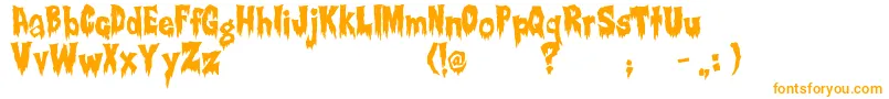 Creepsville Font – Orange Fonts on White Background