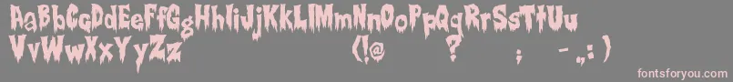 Creepsville Font – Pink Fonts on Gray Background