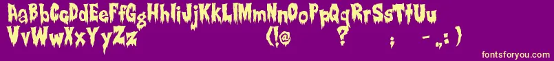 Creepsville Font – Yellow Fonts on Purple Background
