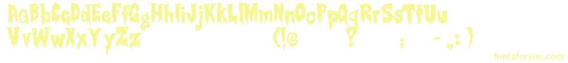 Creepsville Font – Yellow Fonts on White Background