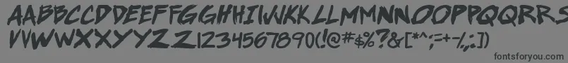 SuperWebcomicBros.BoldItalic Font – Black Fonts on Gray Background