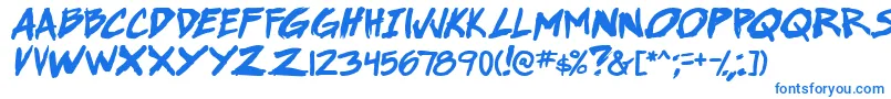 SuperWebcomicBros.BoldItalic Font – Blue Fonts on White Background