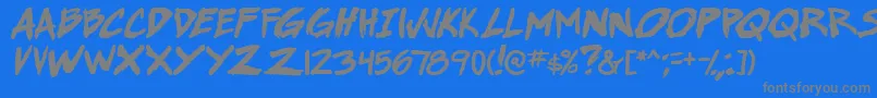 fuente SuperWebcomicBros.BoldItalic – Fuentes Grises Sobre Fondo Azul
