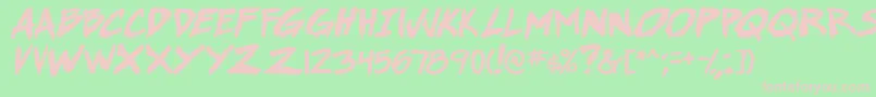 SuperWebcomicBros.BoldItalic Font – Pink Fonts on Green Background