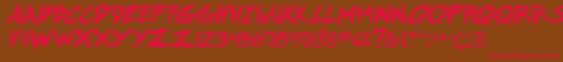 SuperWebcomicBros.BoldItalic Font – Red Fonts on Brown Background