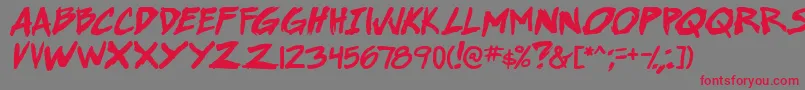 Police SuperWebcomicBros.BoldItalic – polices rouges sur fond gris