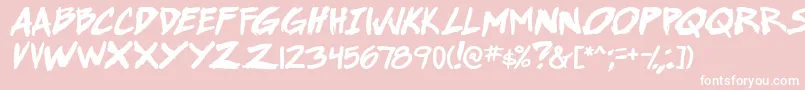 SuperWebcomicBros.BoldItalic Font – White Fonts on Pink Background