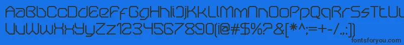 OricneoRegular Font – Black Fonts on Blue Background