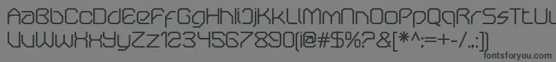 フォントOricneoRegular – 黒い文字の灰色の背景