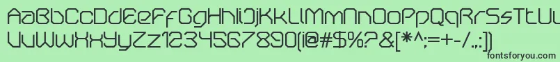 Шрифт OricneoRegular – чёрные шрифты на зелёном фоне