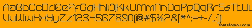 Шрифт OricneoRegular – чёрные шрифты на оранжевом фоне