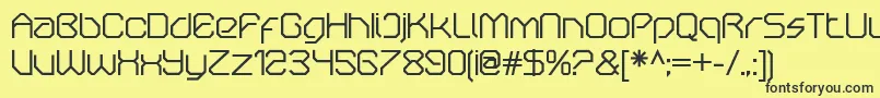OricneoRegular-Schriftart – Schwarze Schriften auf gelbem Hintergrund