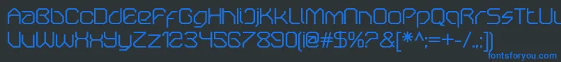 OricneoRegular Font – Blue Fonts on Black Background