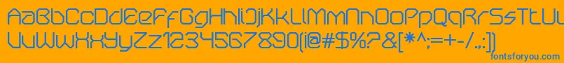Шрифт OricneoRegular – синие шрифты на оранжевом фоне
