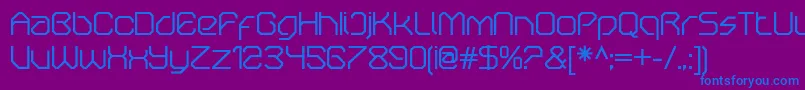 OricneoRegular-fontti – siniset fontit violetilla taustalla