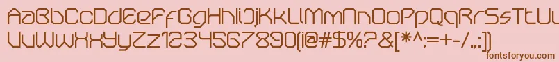 OricneoRegular-fontti – ruskeat fontit vaaleanpunaisella taustalla