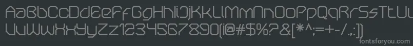Шрифт OricneoRegular – серые шрифты на чёрном фоне