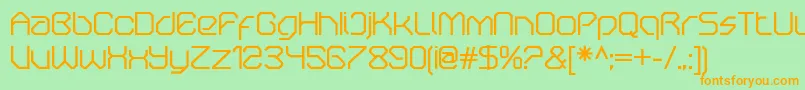 OricneoRegular Font – Orange Fonts on Green Background