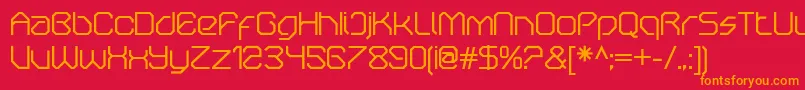 OricneoRegular Font – Orange Fonts on Red Background