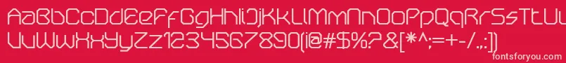 OricneoRegular Font – Pink Fonts on Red Background