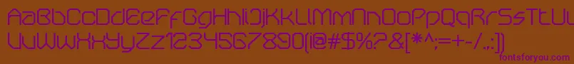 OricneoRegular Font – Purple Fonts on Brown Background