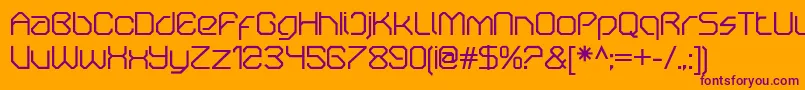 OricneoRegular Font – Purple Fonts on Orange Background