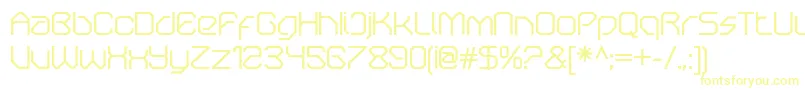 OricneoRegular-fontti – keltaiset fontit valkoisella taustalla