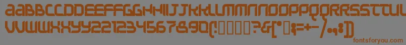 Czcionka Question Of Time Simple – brązowe czcionki na szarym tle