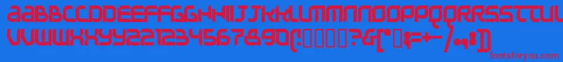 Question Of Time Simple Font – Red Fonts on Blue Background