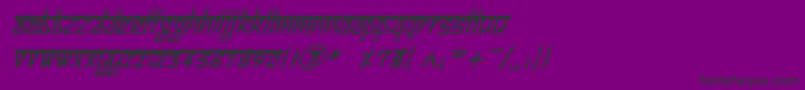 Fonte BitlingsujatraBolditalic – fontes pretas em um fundo violeta