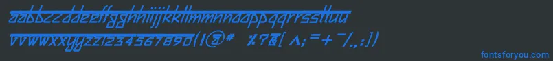 BitlingsujatraBolditalic Font – Blue Fonts on Black Background