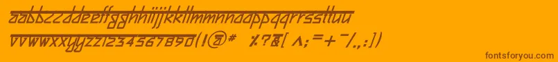 Шрифт BitlingsujatraBolditalic – коричневые шрифты на оранжевом фоне