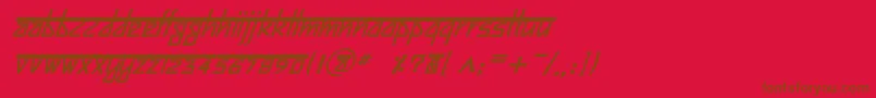 fuente BitlingsujatraBolditalic – Fuentes Marrones Sobre Fondo Rojo