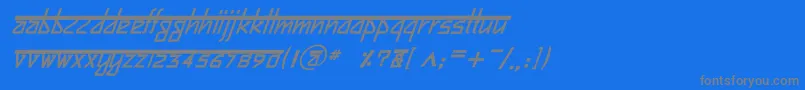 Шрифт BitlingsujatraBolditalic – серые шрифты на синем фоне