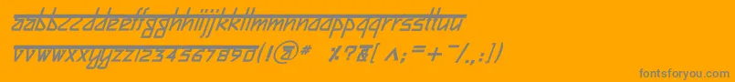 フォントBitlingsujatraBolditalic – オレンジの背景に灰色の文字