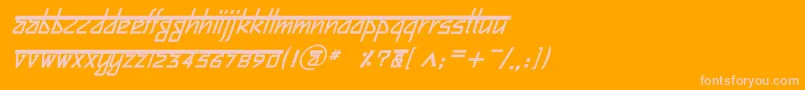 BitlingsujatraBolditalic Font – Pink Fonts on Orange Background